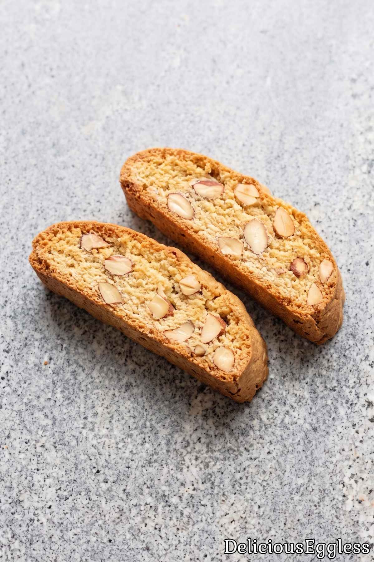 Simple eggless almond biscotti for tea