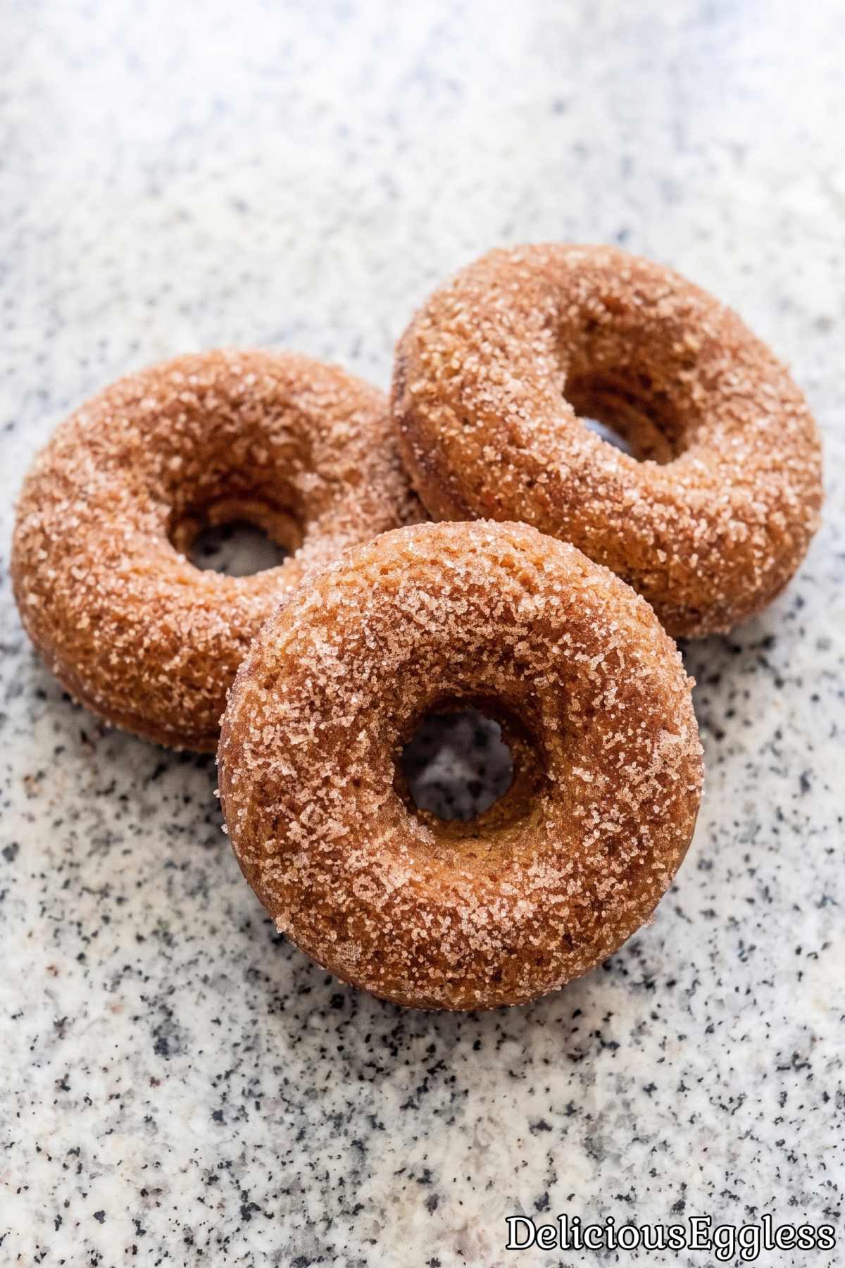 Cinnamon sugar eggless apple cider donuts