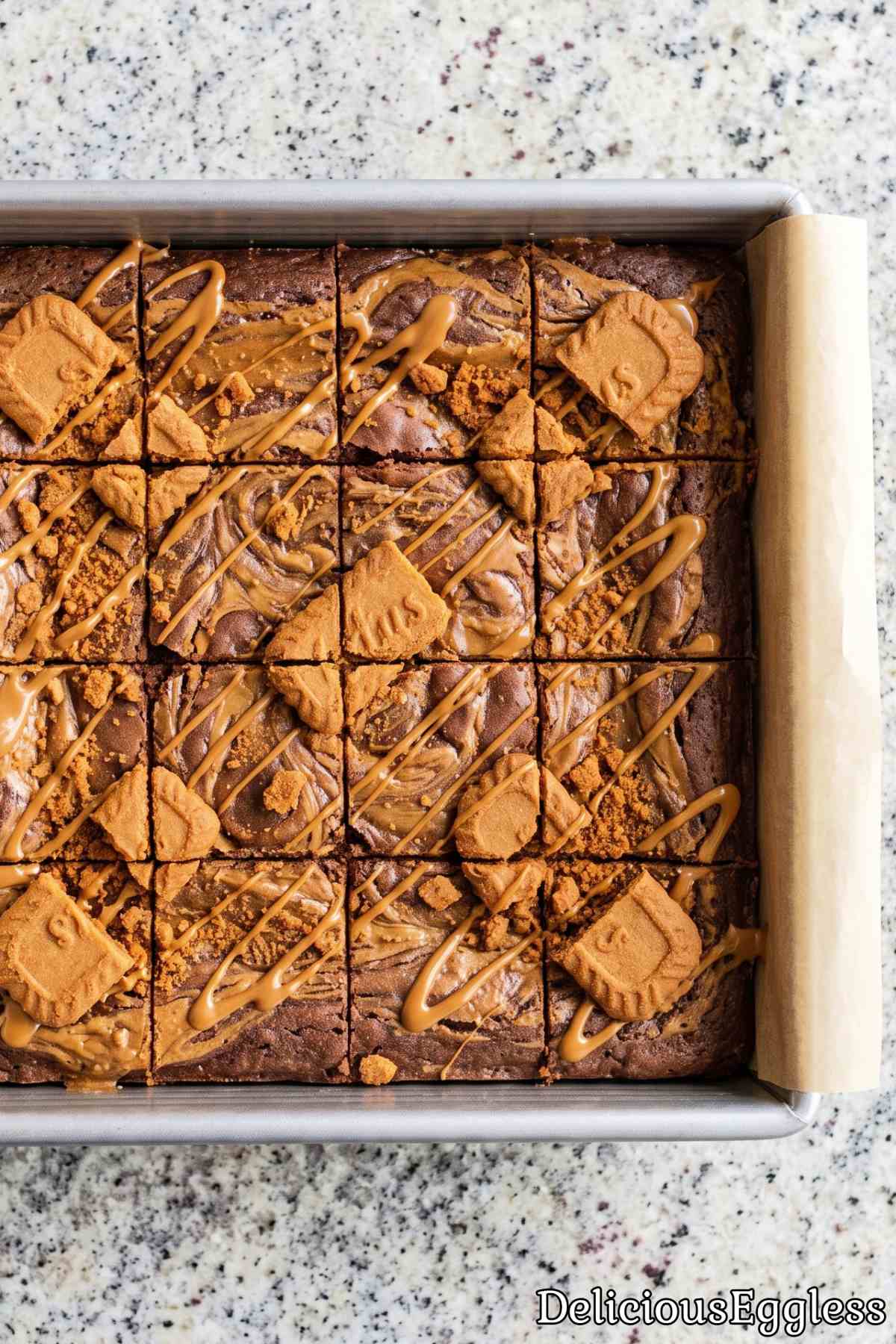 Sweet eggless Biscoff cookie butter bars