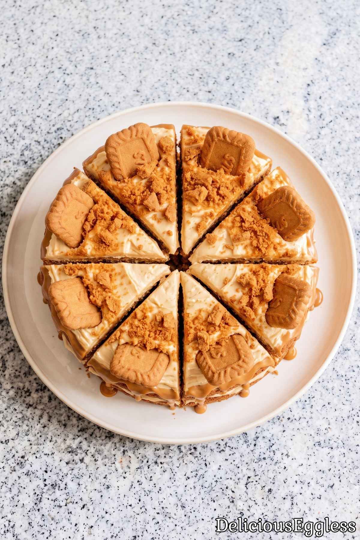 Egg free Biscoff cake with cookie spread