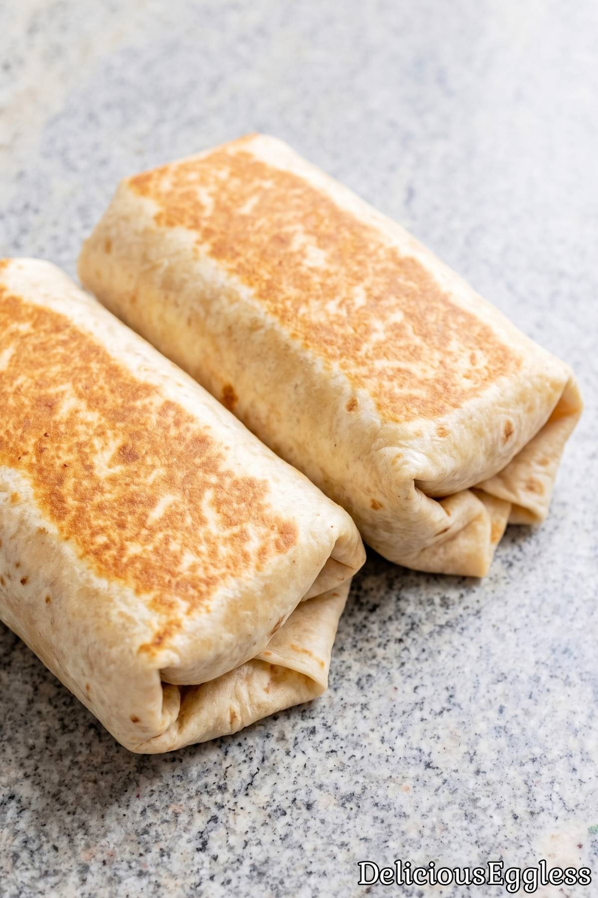 Fresh eggless morning burritos with salsa
