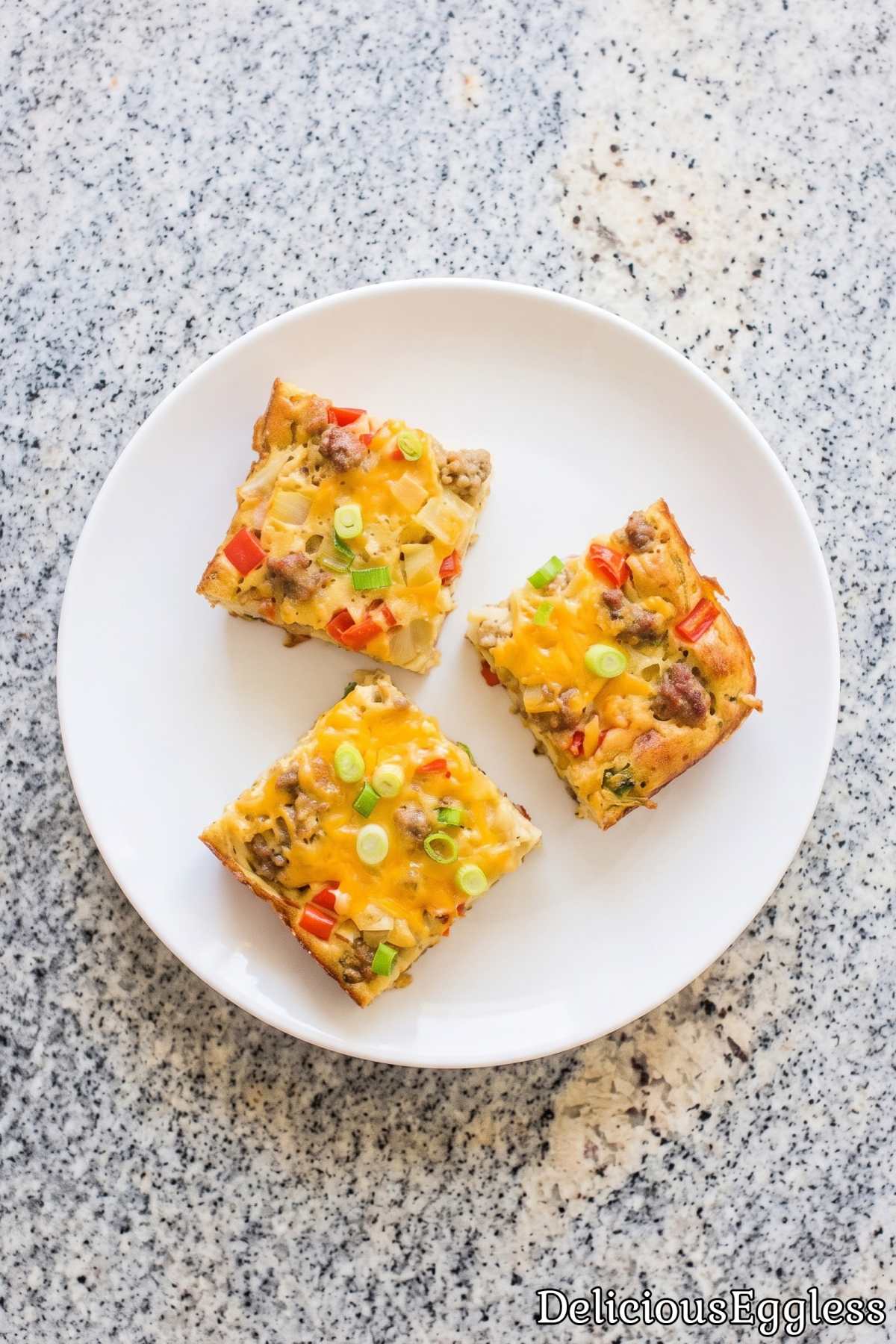 Hearty egg free breakfast casserole slice