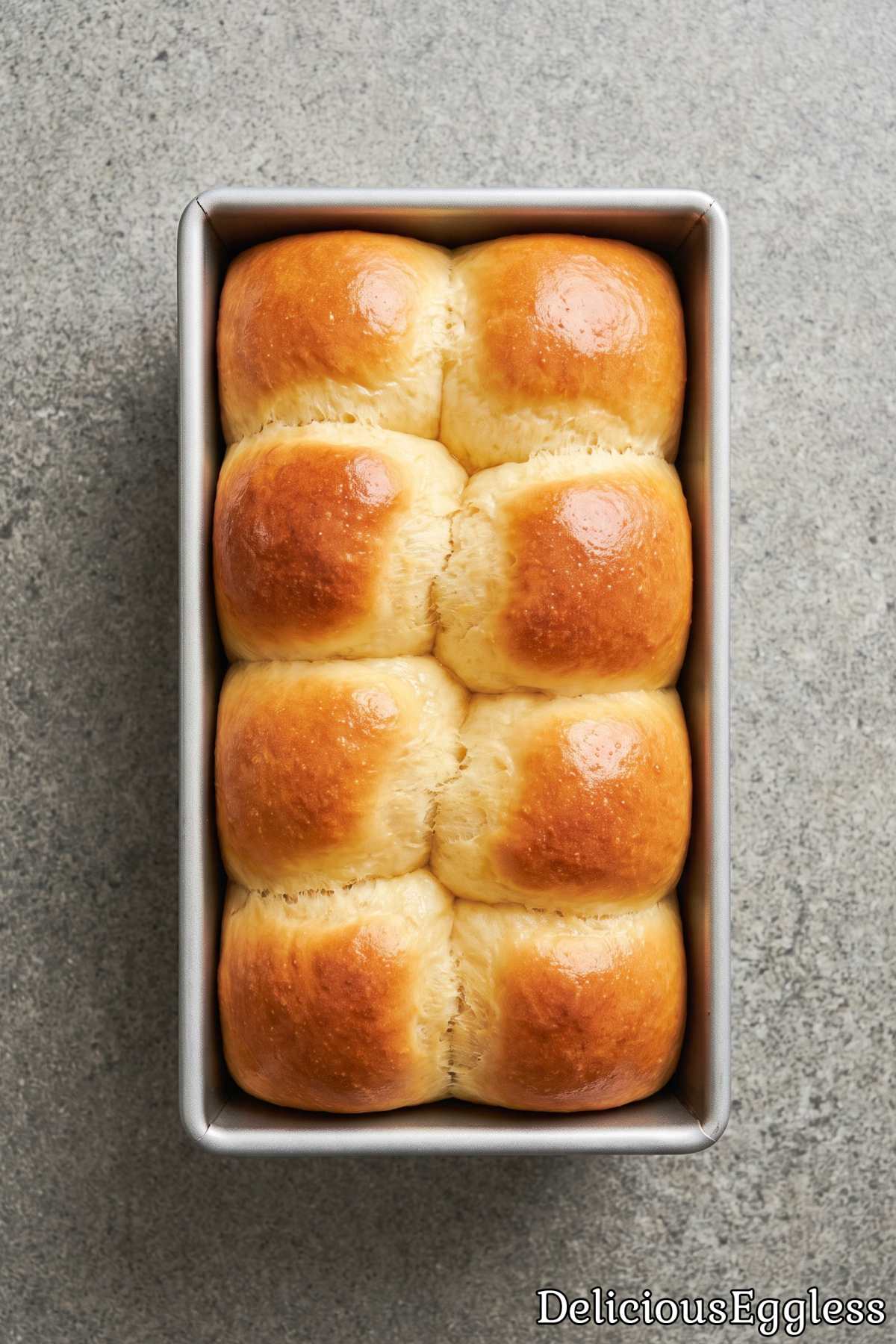 Baked fluffy eggless brioche bread