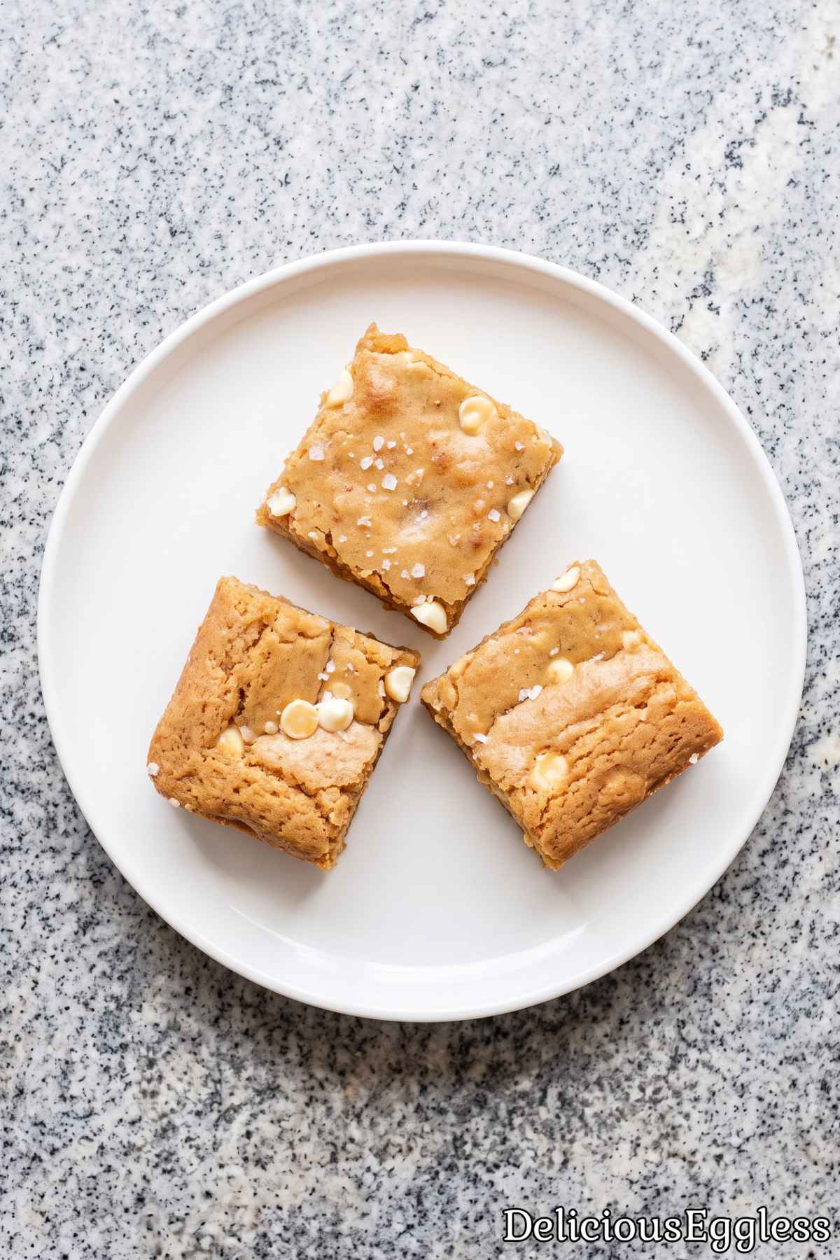 Soft and buttery eggless brown butter blondie