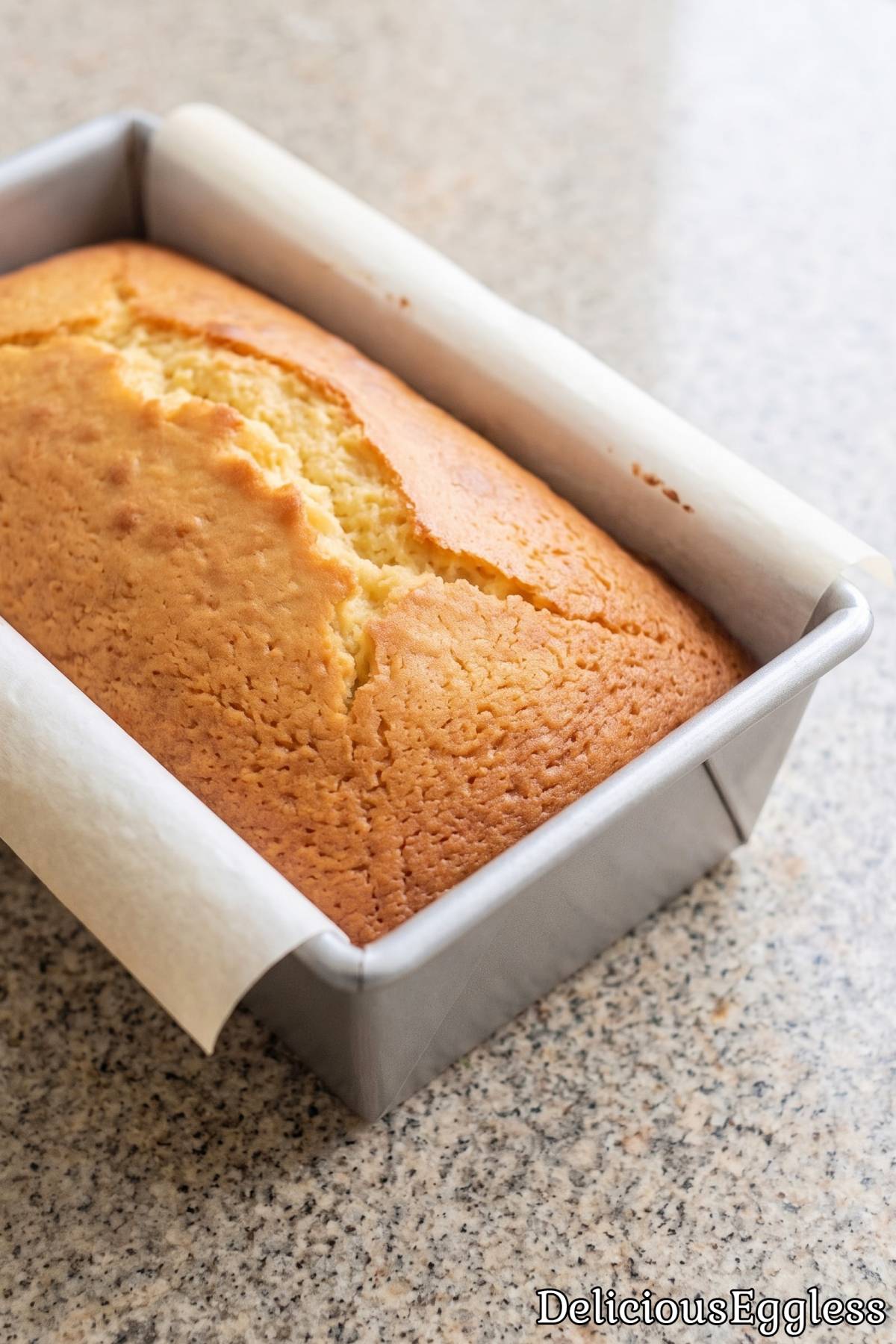Simple homemade eggless butter cake
