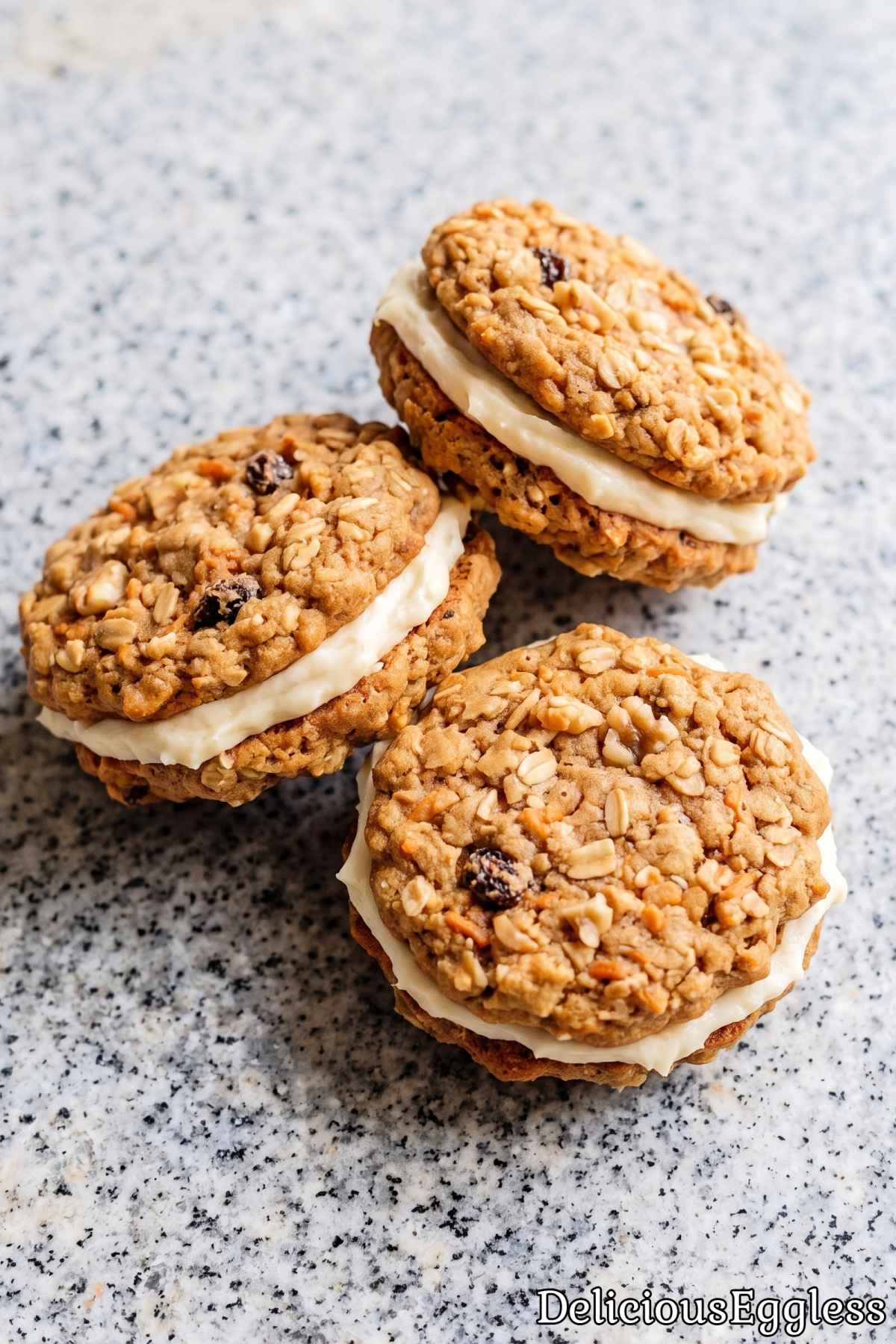 Homemade eggless carrot cake cookies