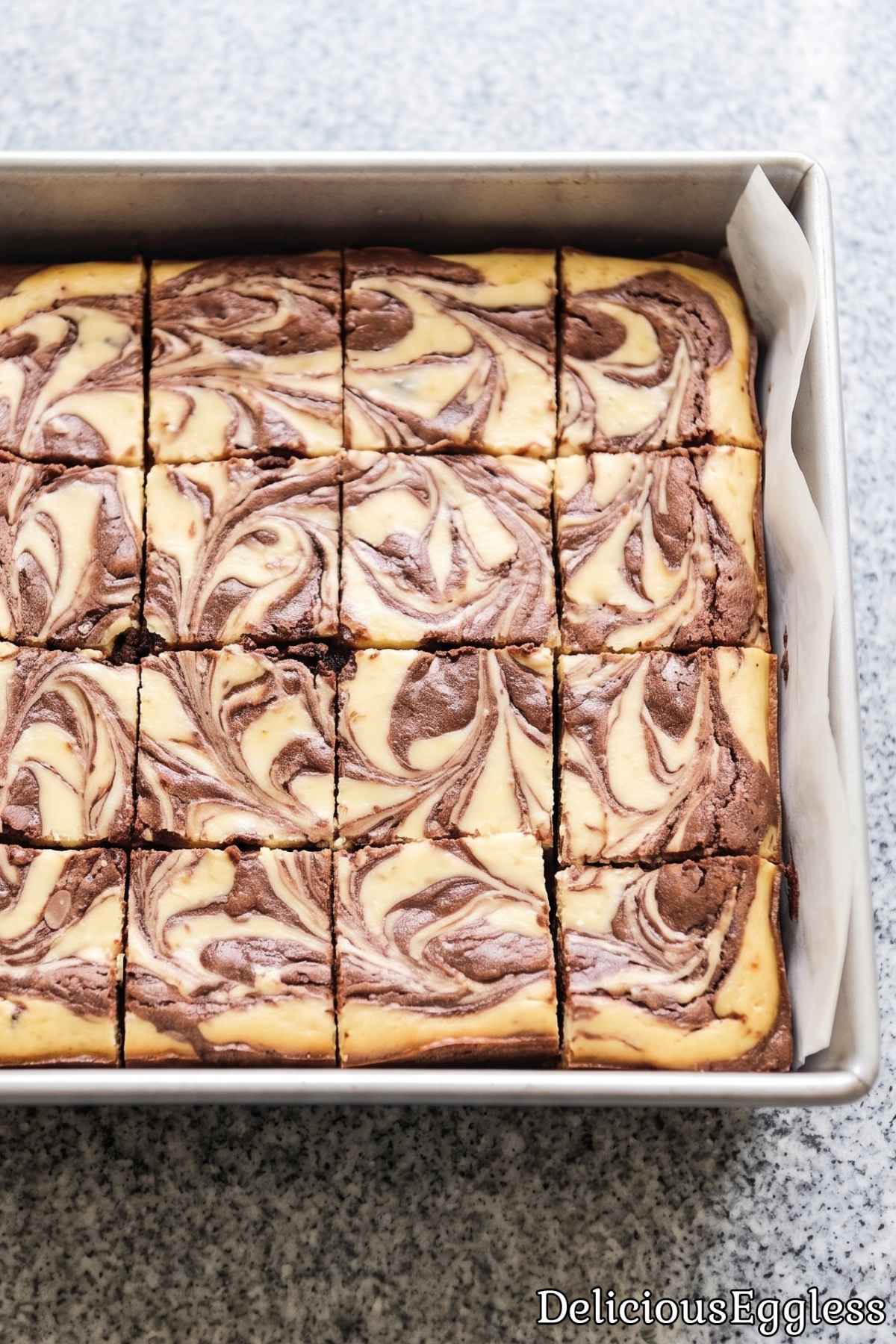 Homemade eggless cheesecake brownies