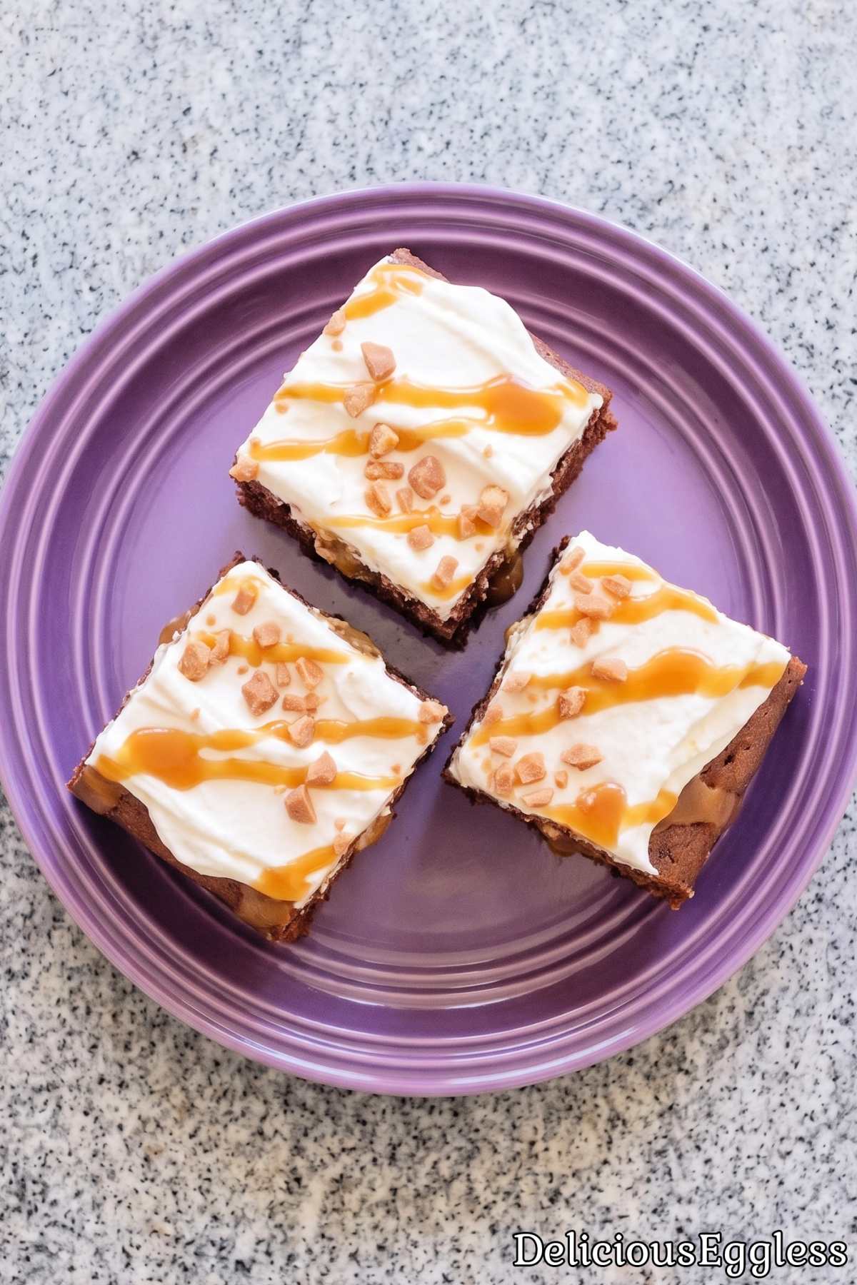 Simple eggless caramel chocolate poke cake