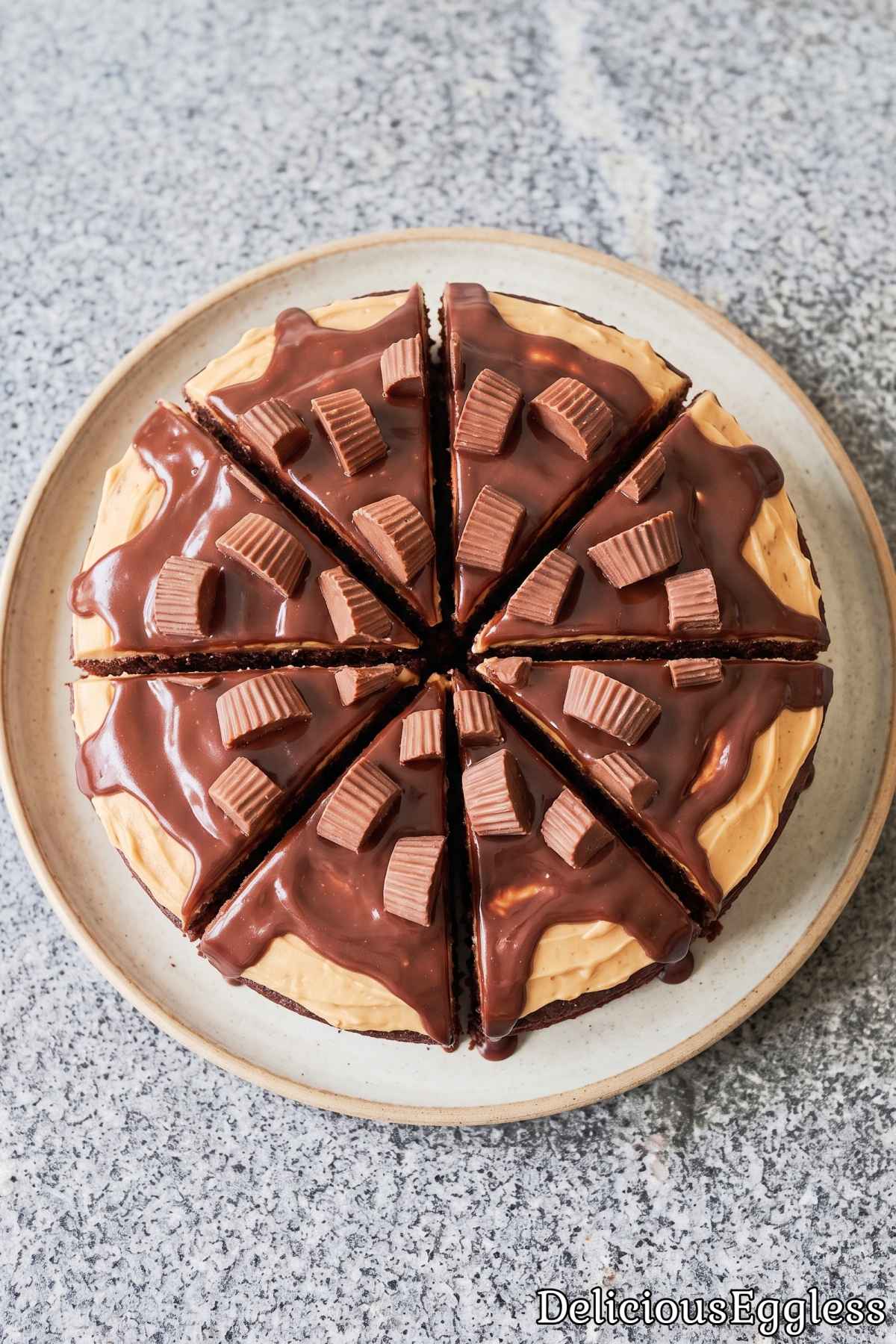 Decadent eggless chocolate peanut butter treat