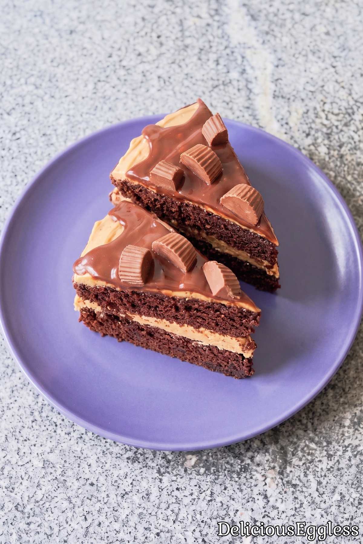 Sweet eggless chocolate peanut butter dessert