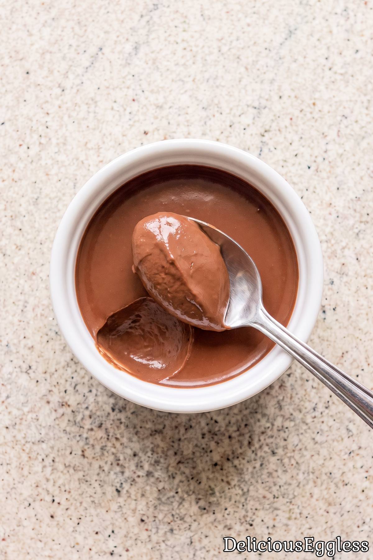 Simple eggless chocolate pots de creme