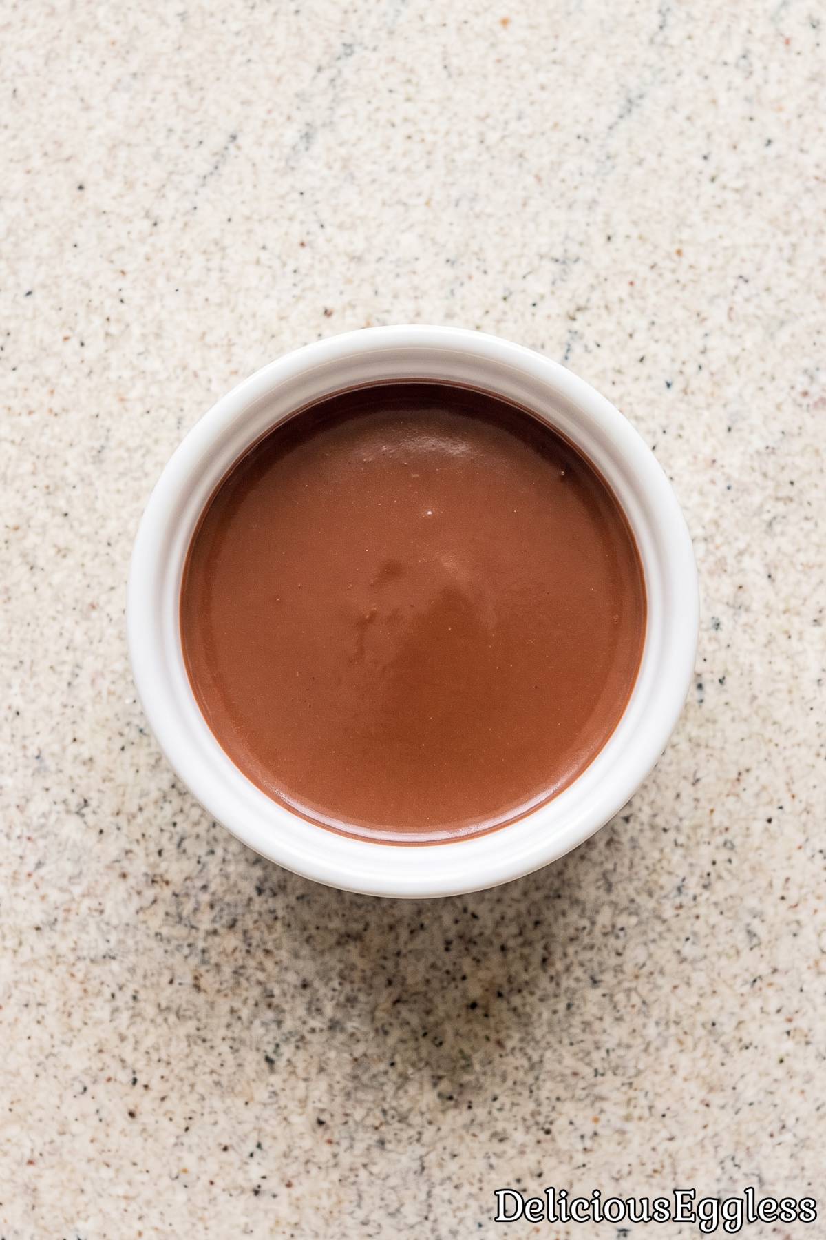 Decadent eggless chocolate pots de creme