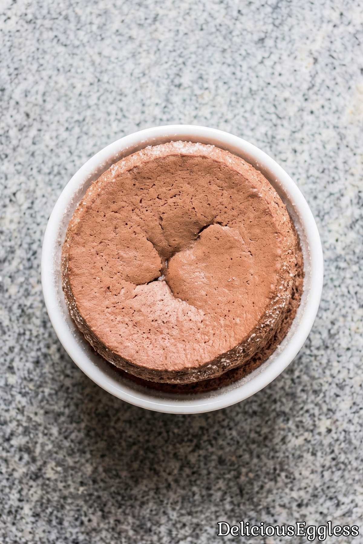 Tasty eggless dark chocolate souffle