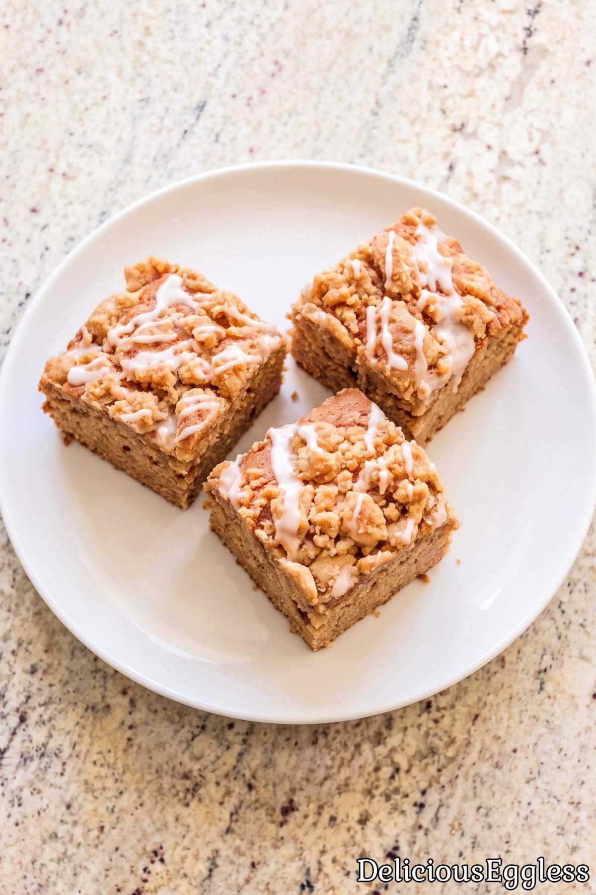 Soft eggless cinnamon streusel coffee cake