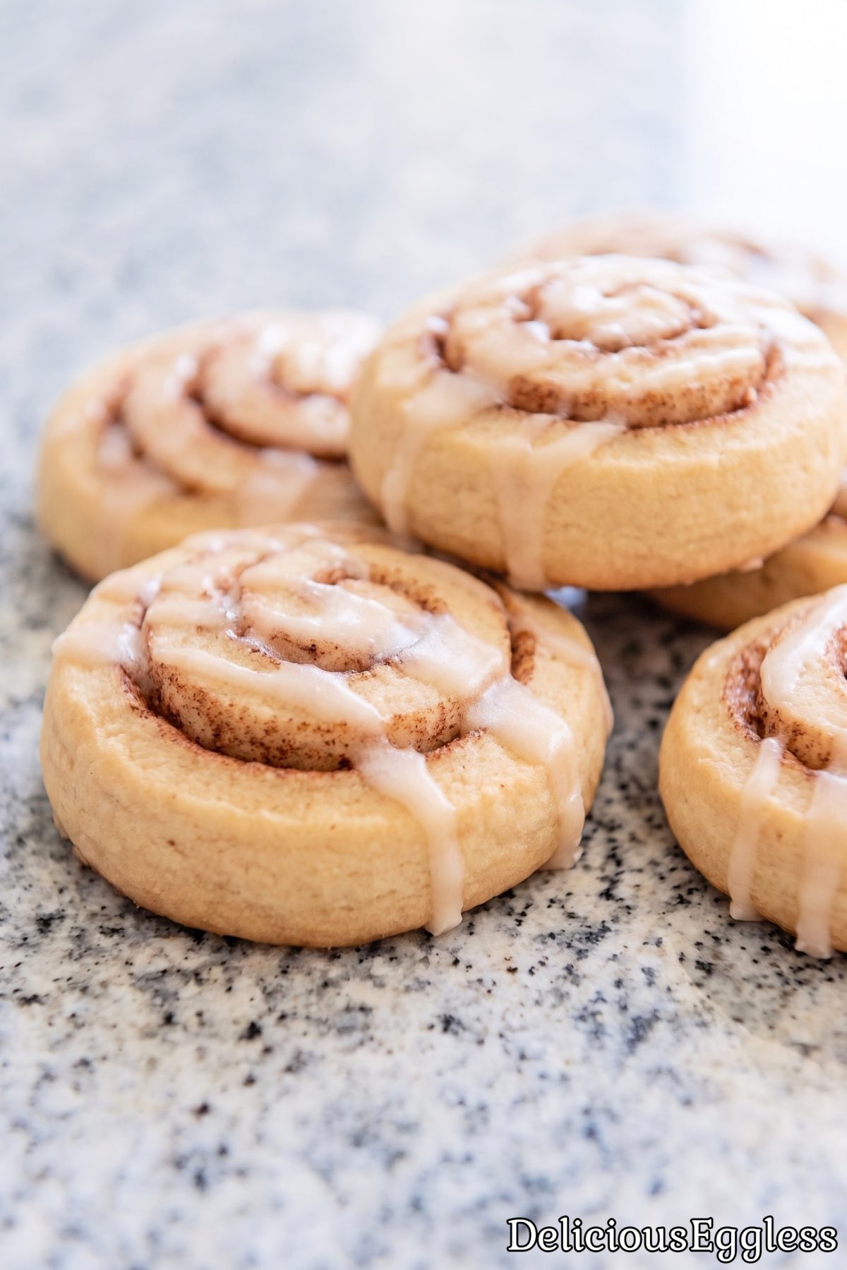 Warm eggless cinnamon sugar roll cookies