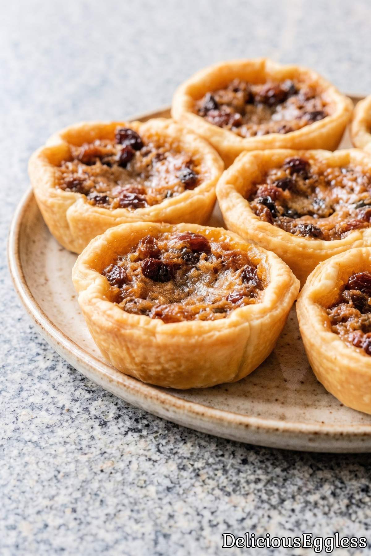 Flaky homemade eggless butter tarts