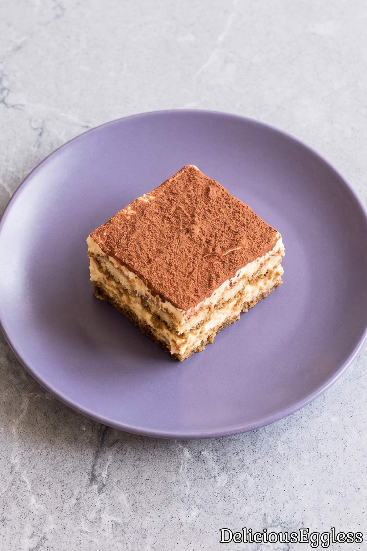 Creamy eggless classic Italian tiramisu