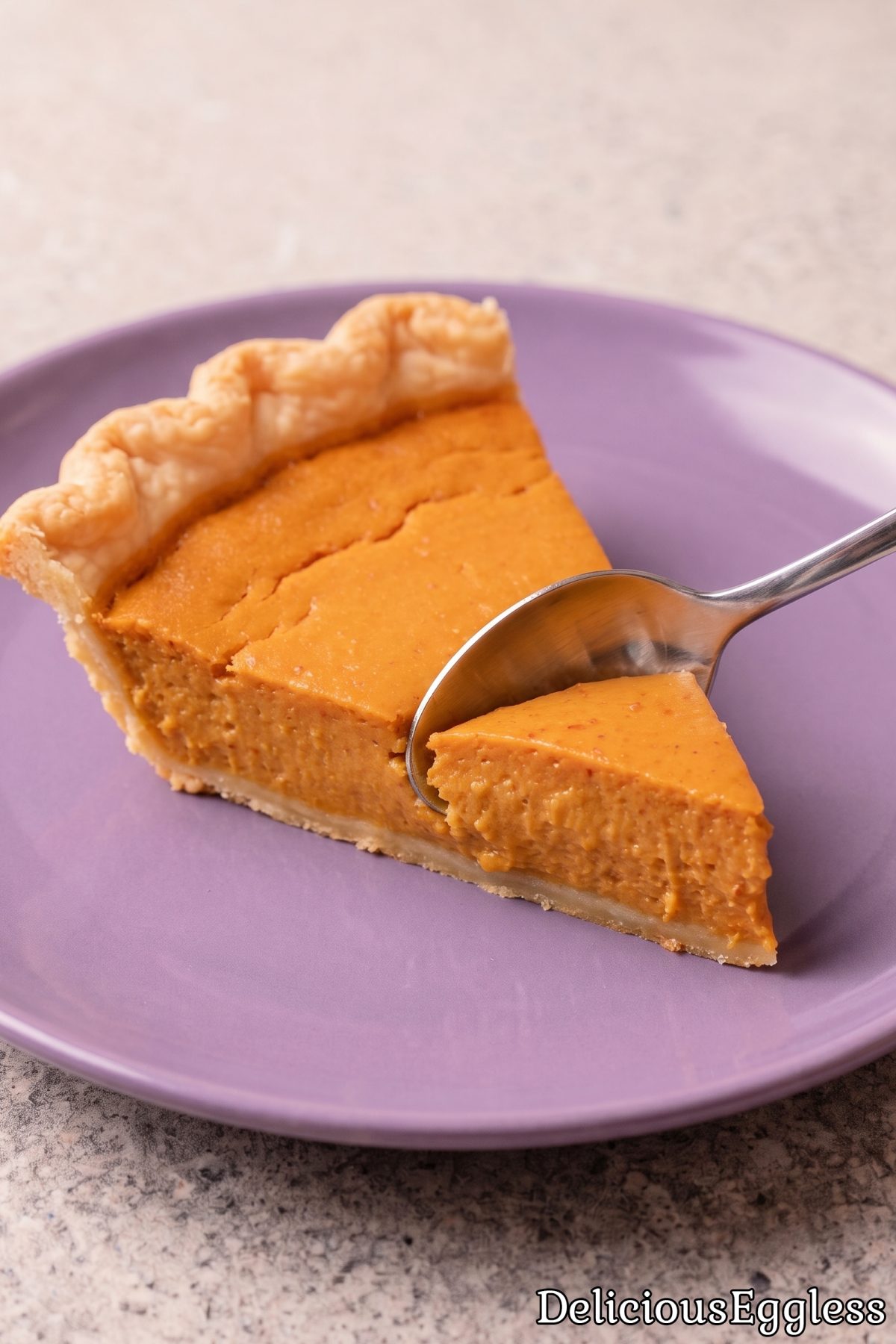 Delicious eggless classic pumpkin pie