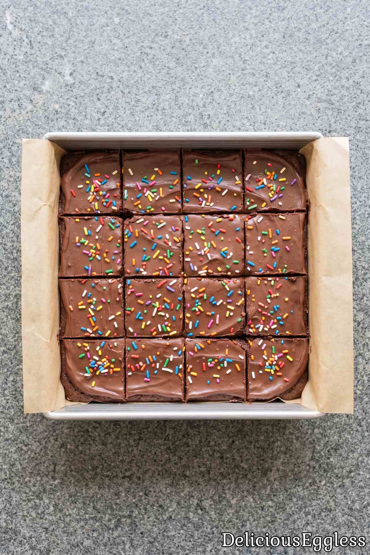 Classic eggless cosmic brownie squares