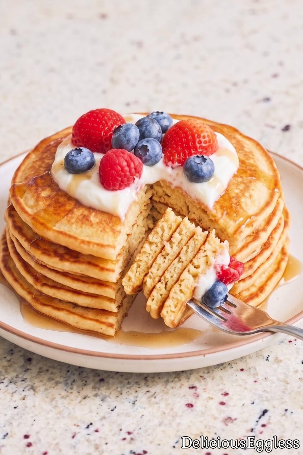 Wholesome high protein eggless pancakes