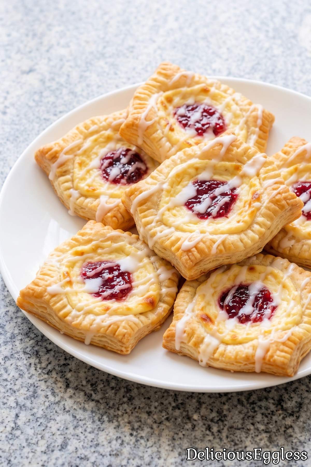 Crisp eggless cream cheese breakfast danish