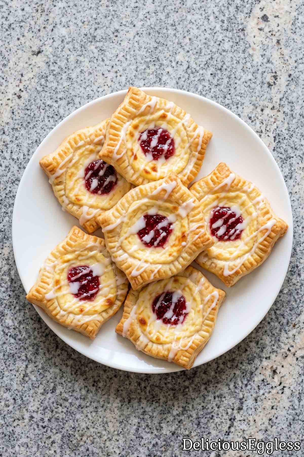 Homemade eggless cream cheese danish treat
