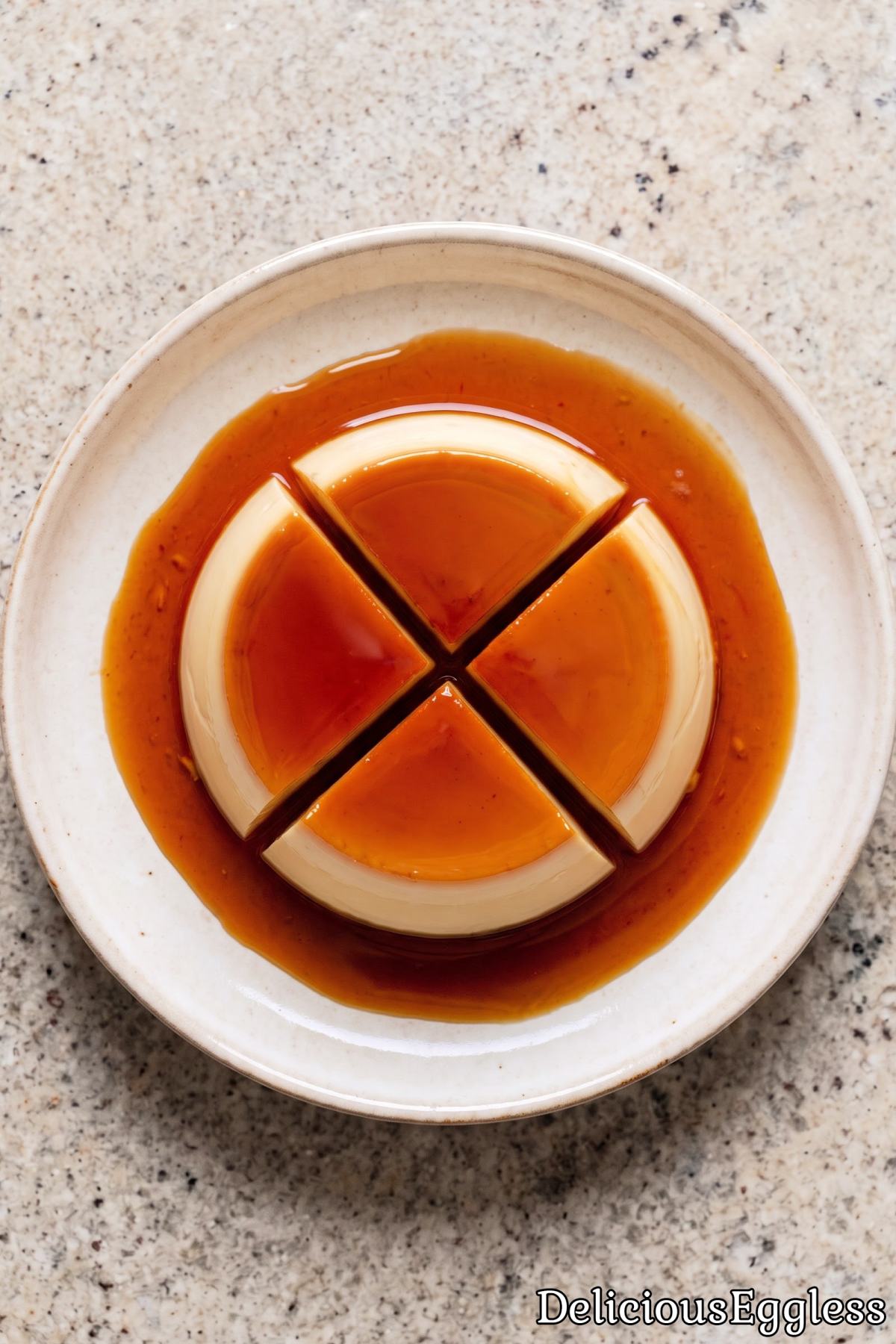 Easy eggless caramel custard recipe
