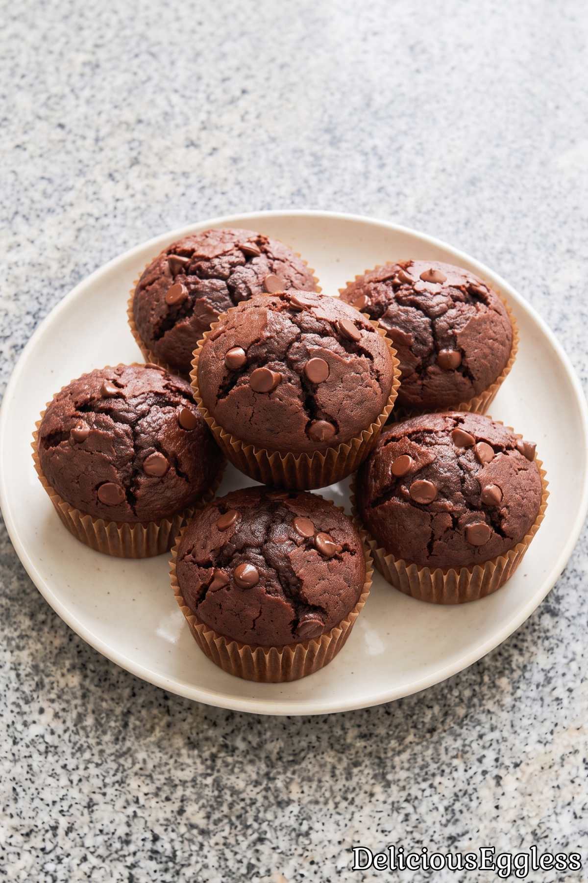 Fluffy eggless double chocolate treat