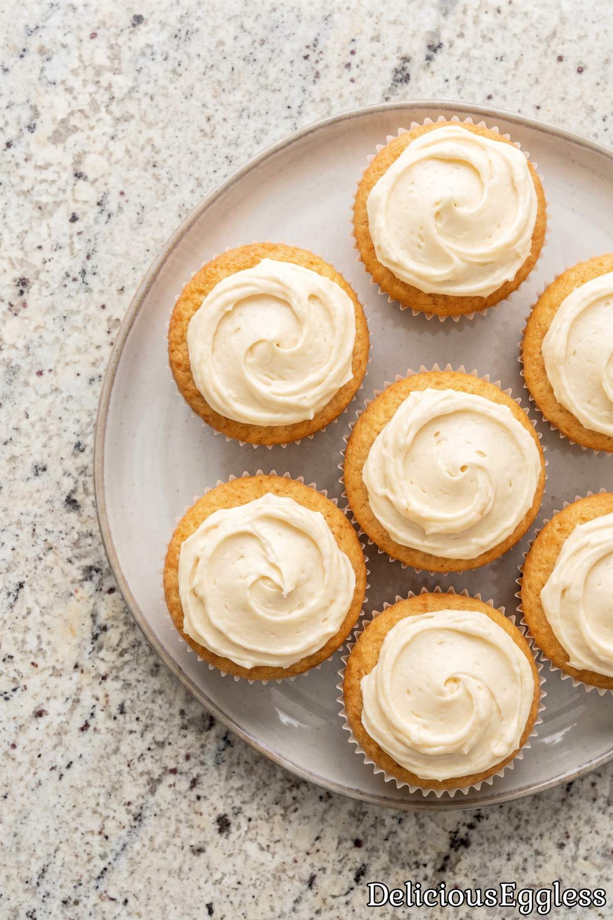 Light and fluffy eggless vanilla cupcakes