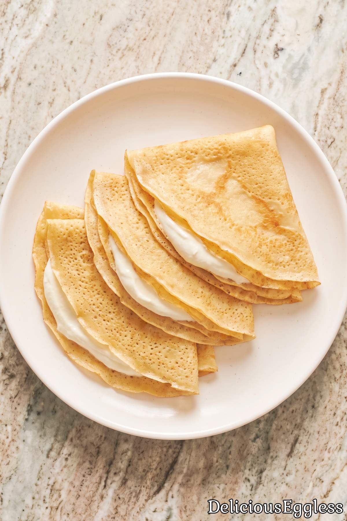 Easy homemade eggless French crepes