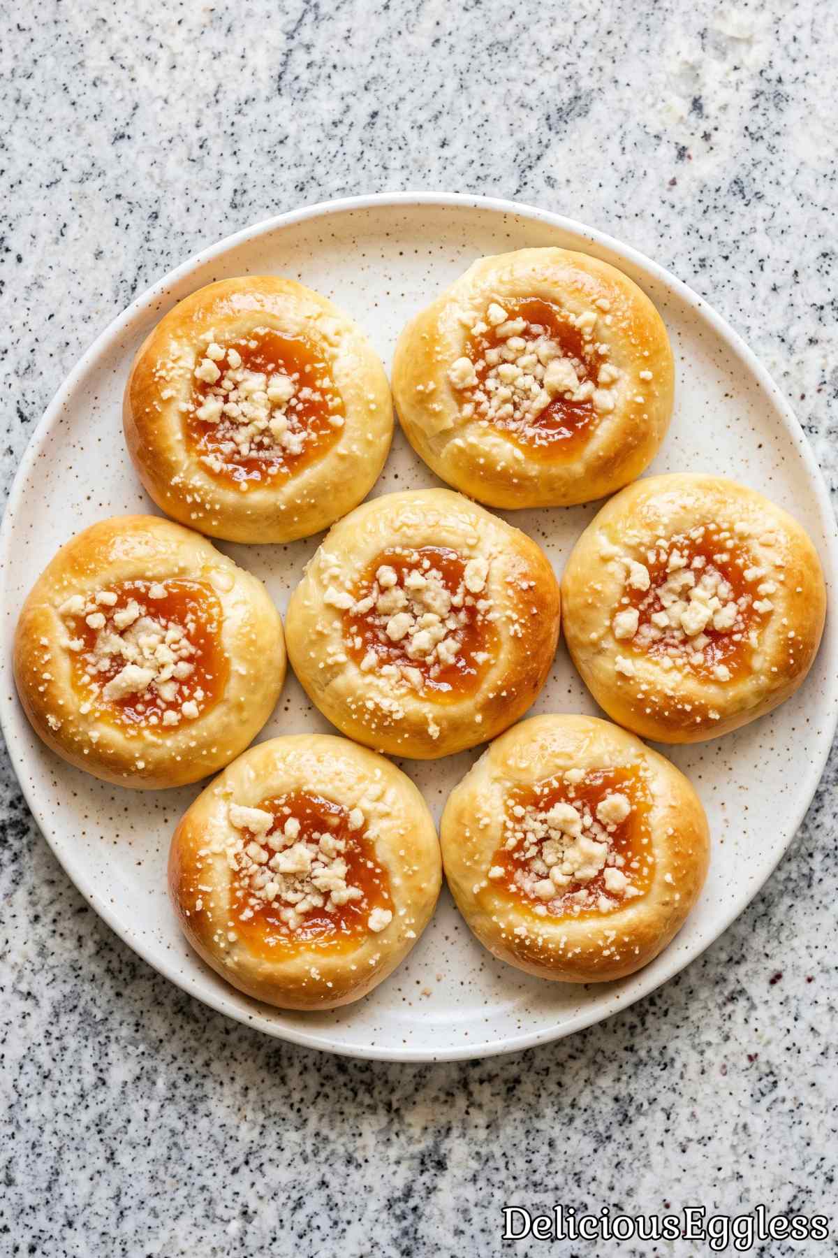 Glazed fruit kolaches made egg-free
