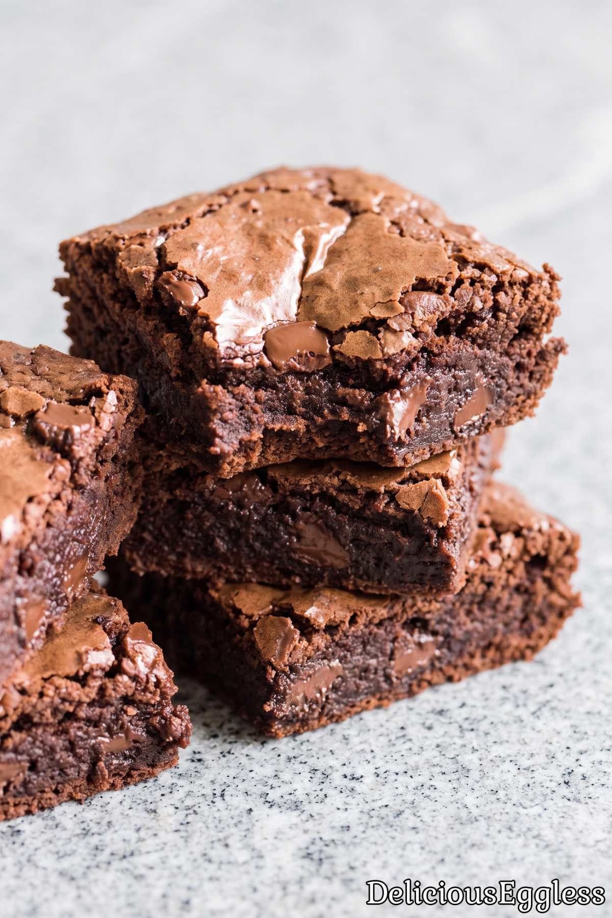Simple homemade eggless brownies