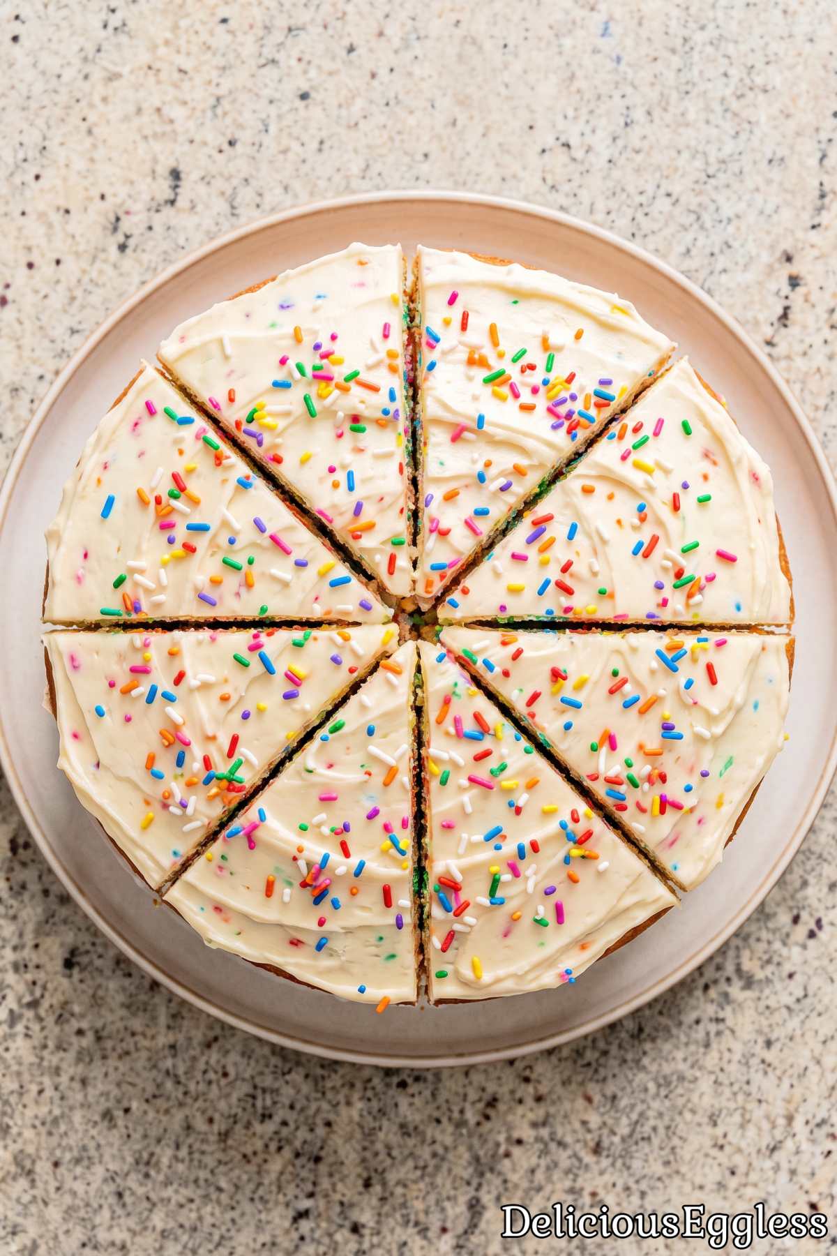 Festive eggless funfetti birthday cake