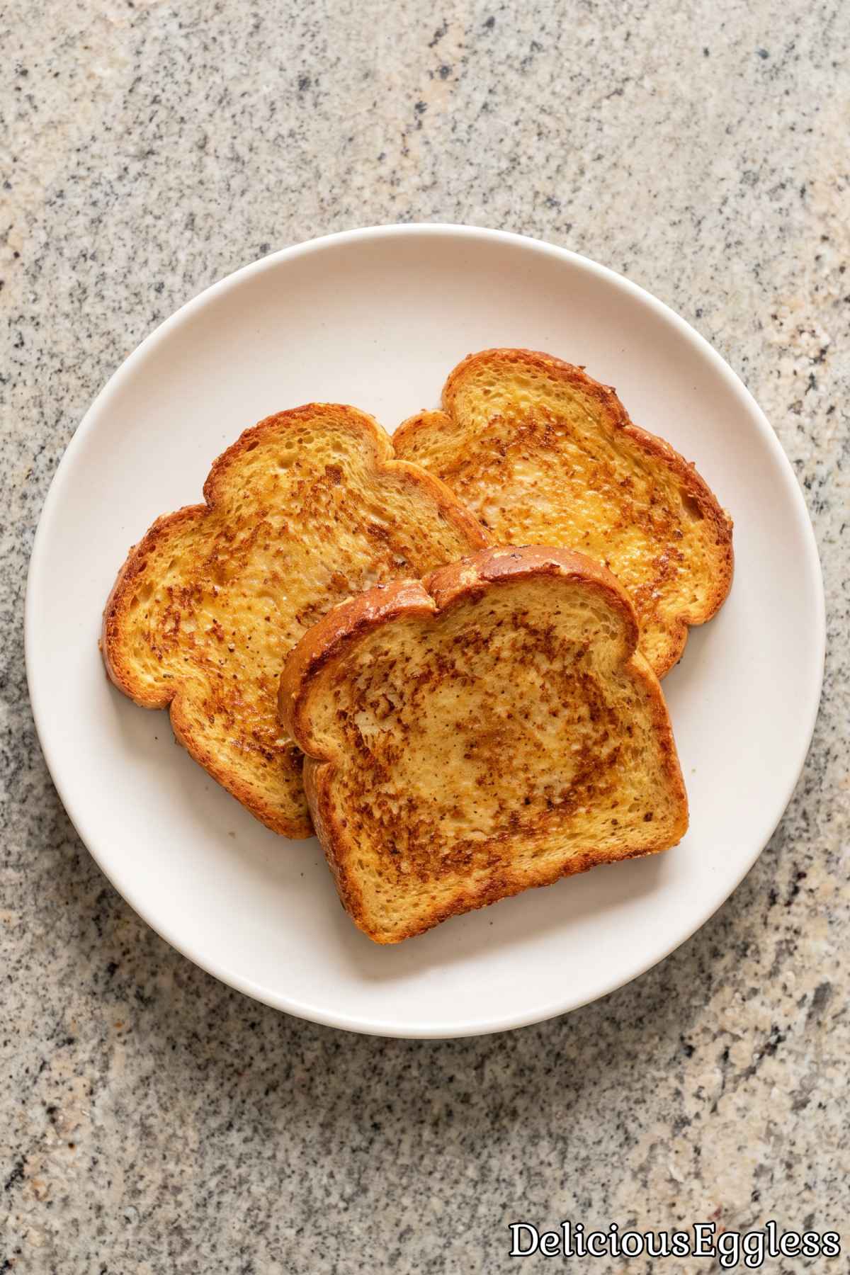 Fluffy eggless golden french toast