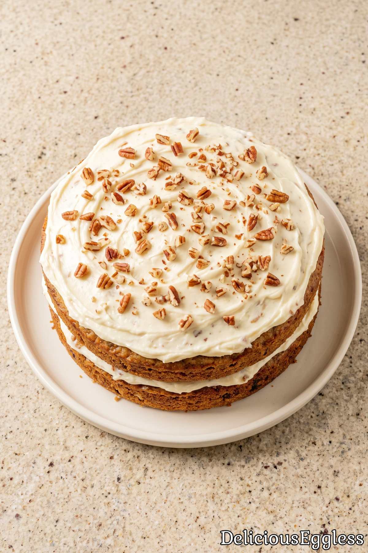 Moist eggless hummingbird layer cake