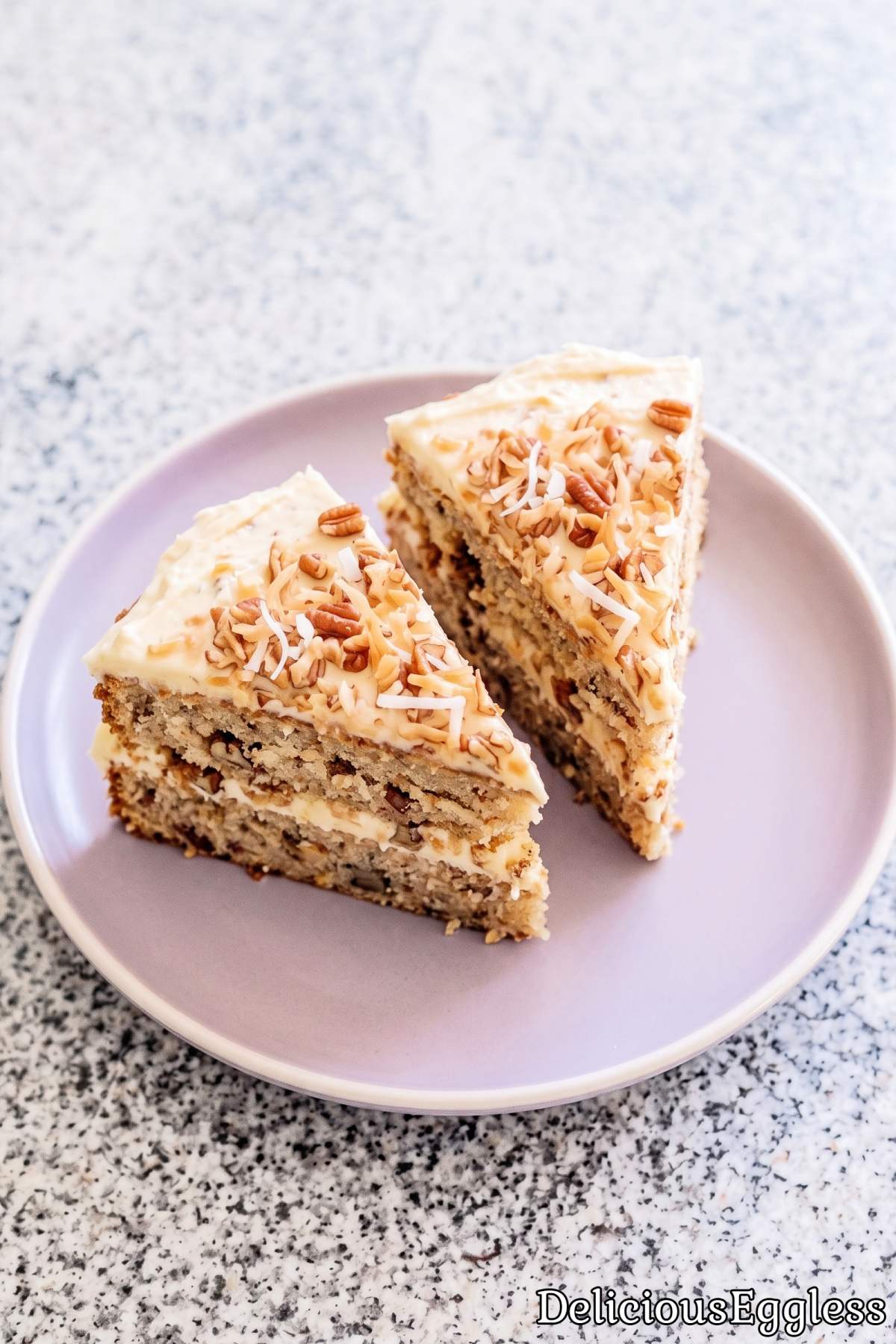 Frosted eggless Italian cream cake