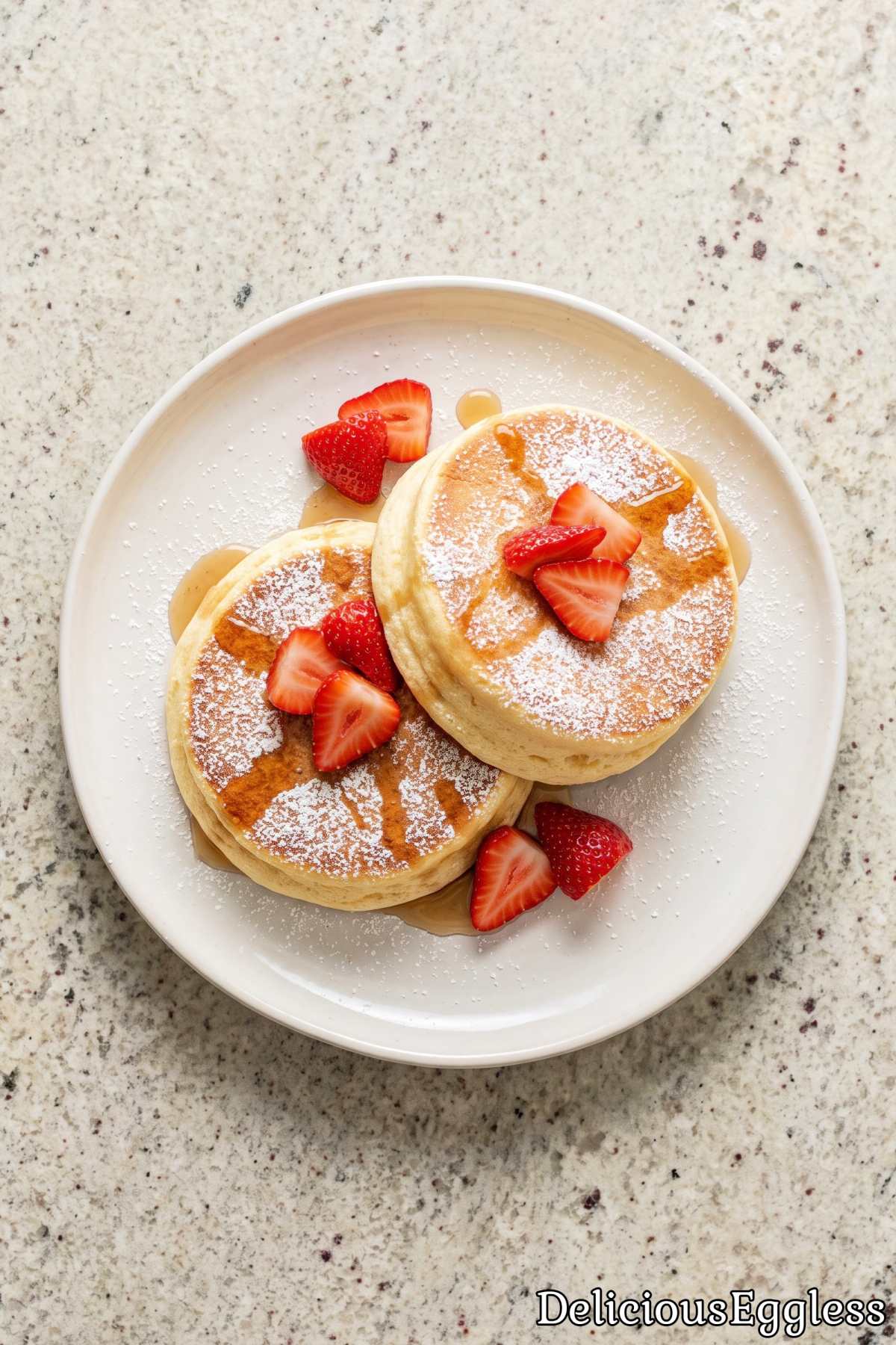Homemade egg-free Japanese souffle pancake
