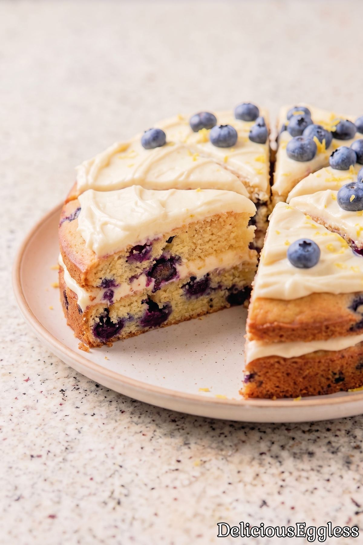 Homemade lemon blueberry loaf cake