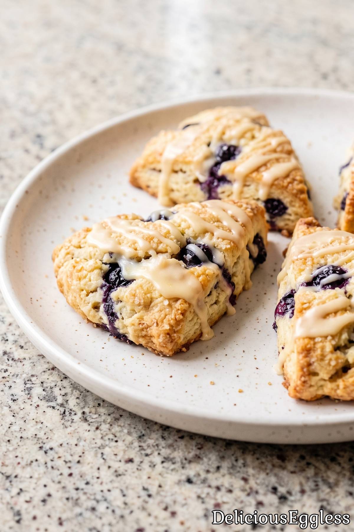 Homemade lemon blueberry scones, eggless