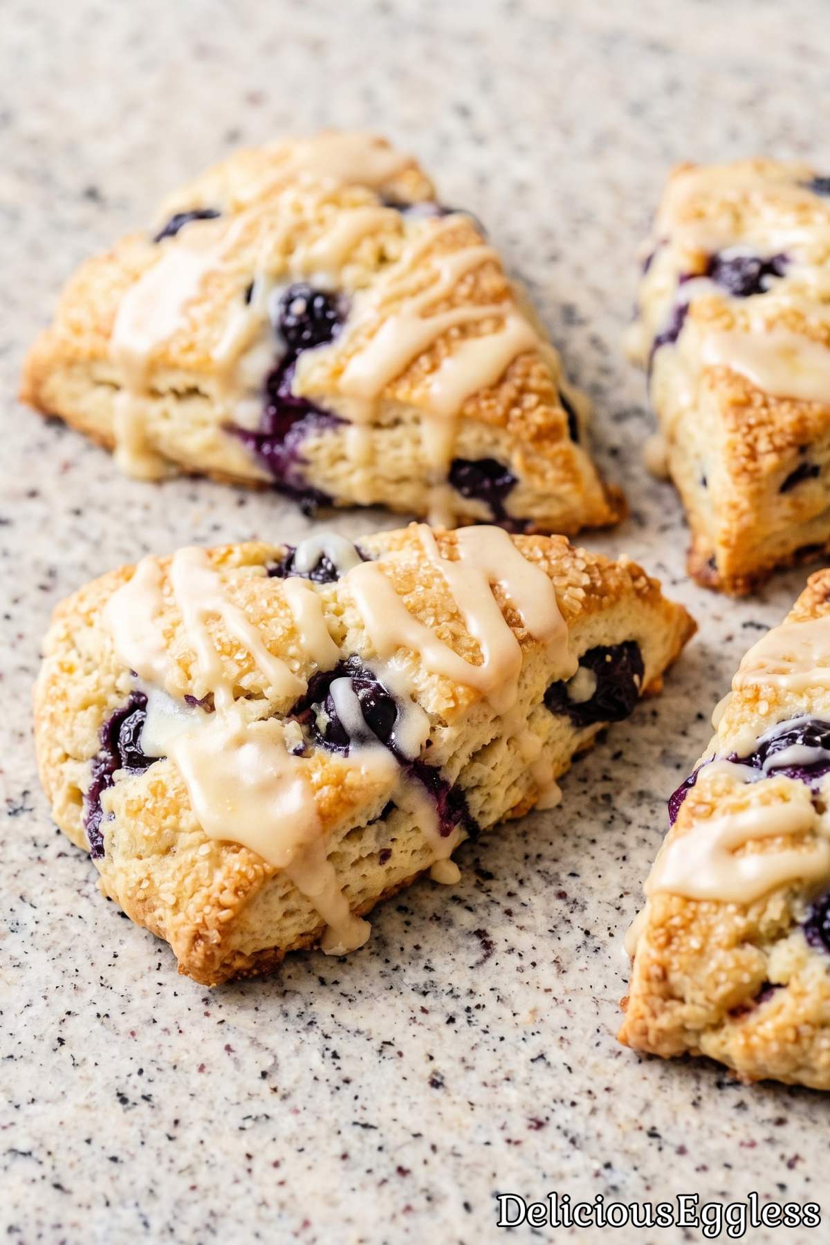 Soft lemon blueberry scone without eggs