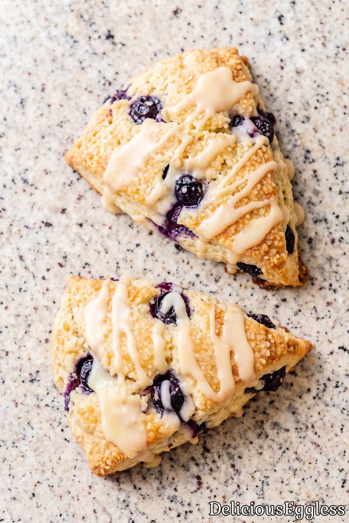 Fresh egg free lemon blueberry scone