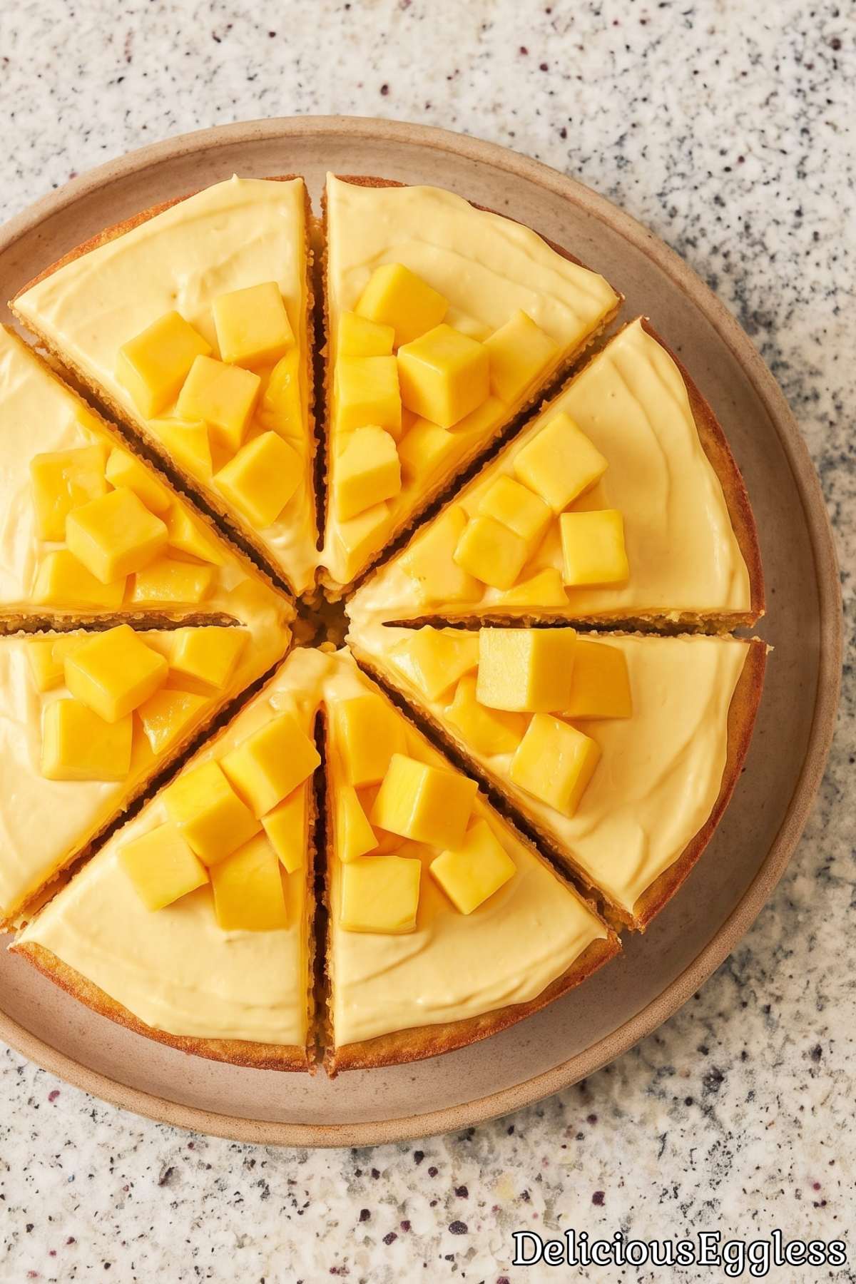 Simple eggless mango cream cake