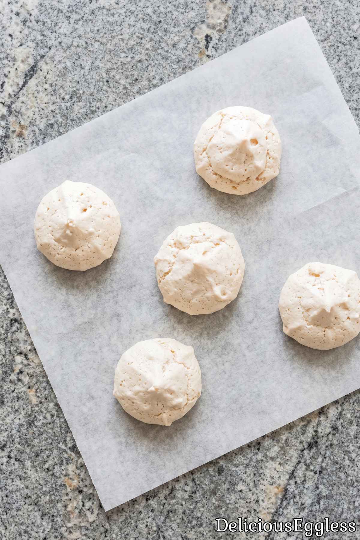 Sweet eggless meringue cookies