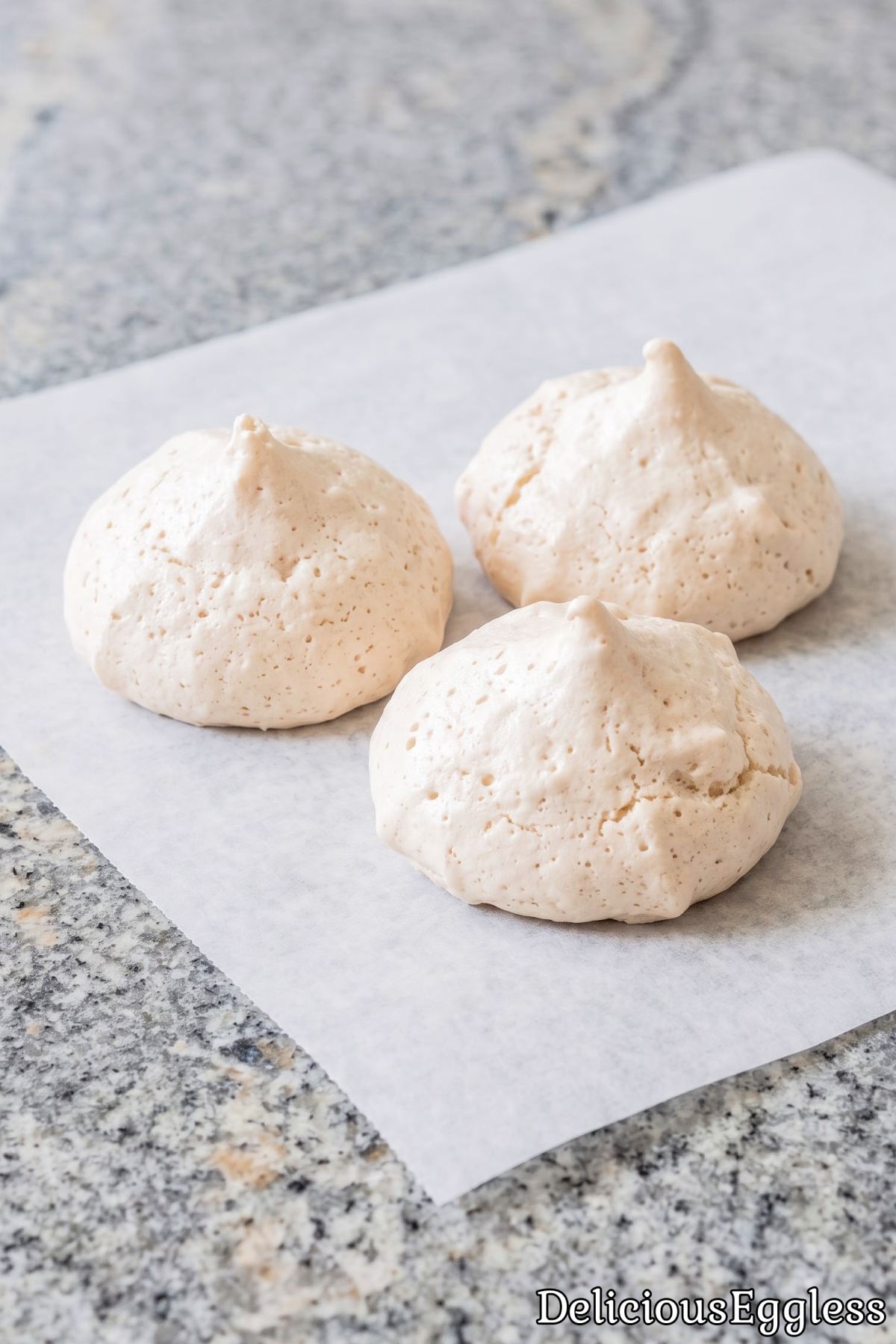 Delicate eggless meringue treats