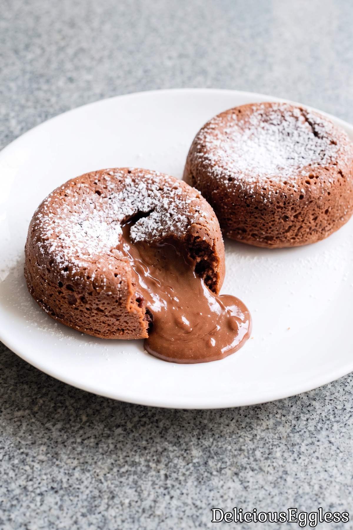 Sweet eggless chocolate lava dessert