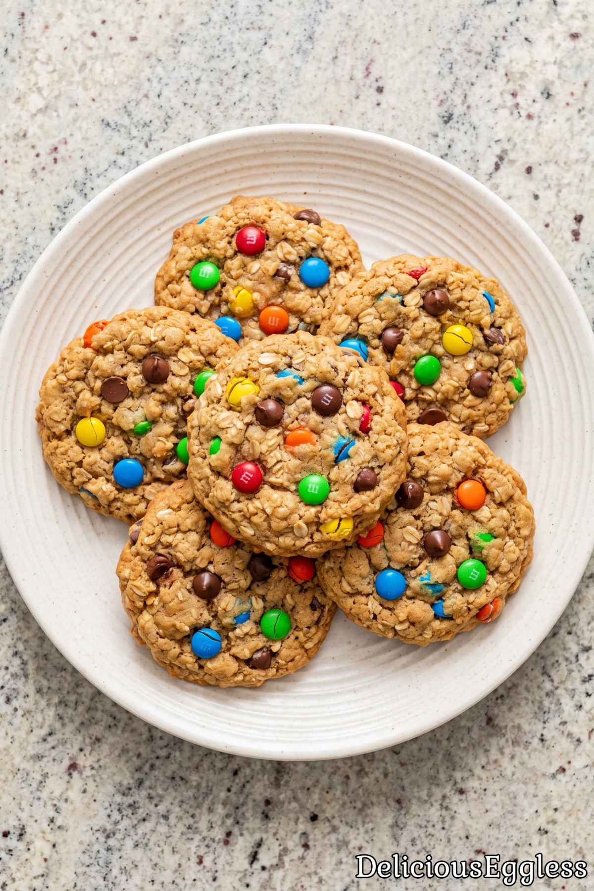 Eggless peanut butter monster cookies