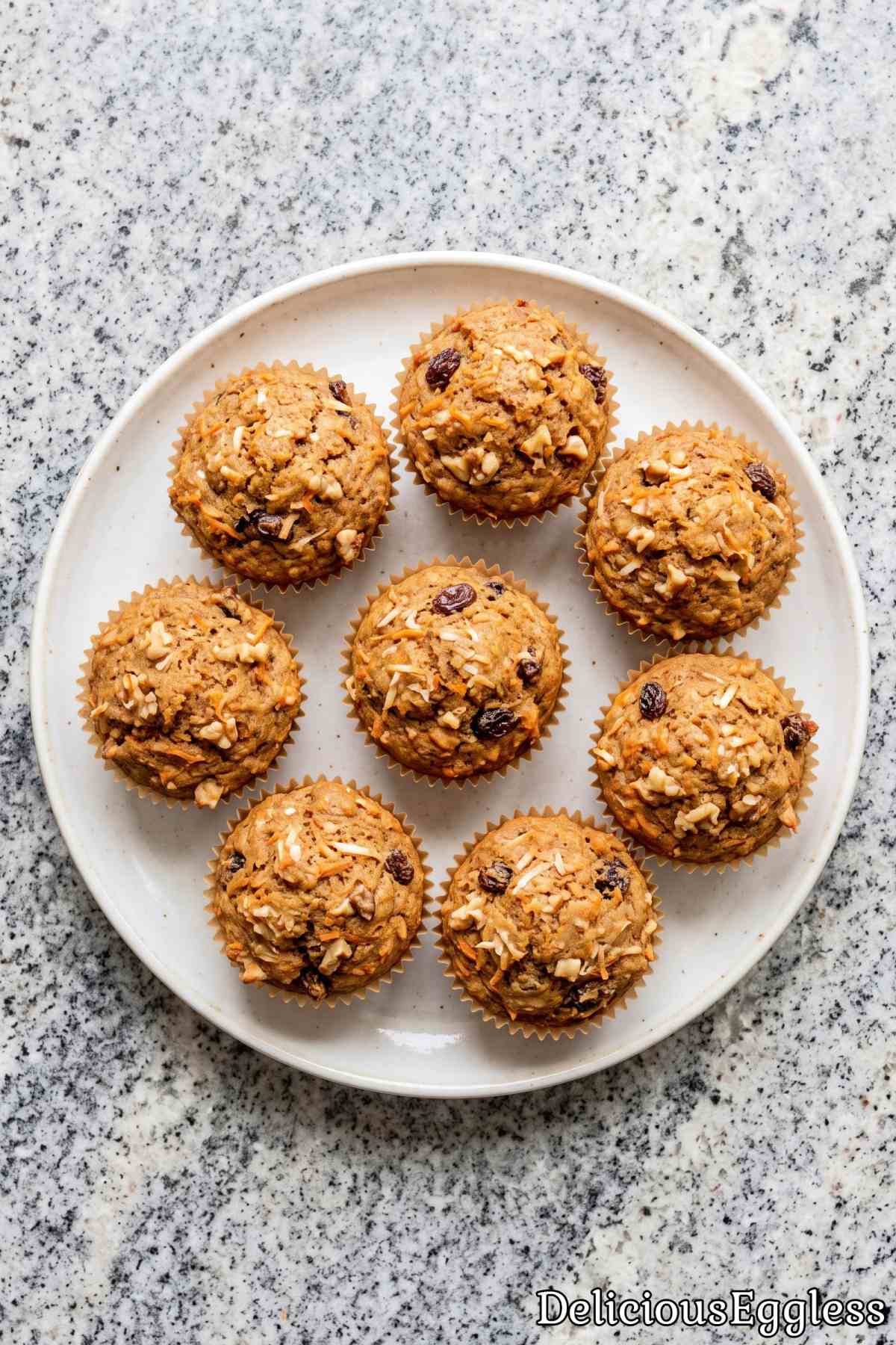 Fresh eggless morning glory muffin recipe