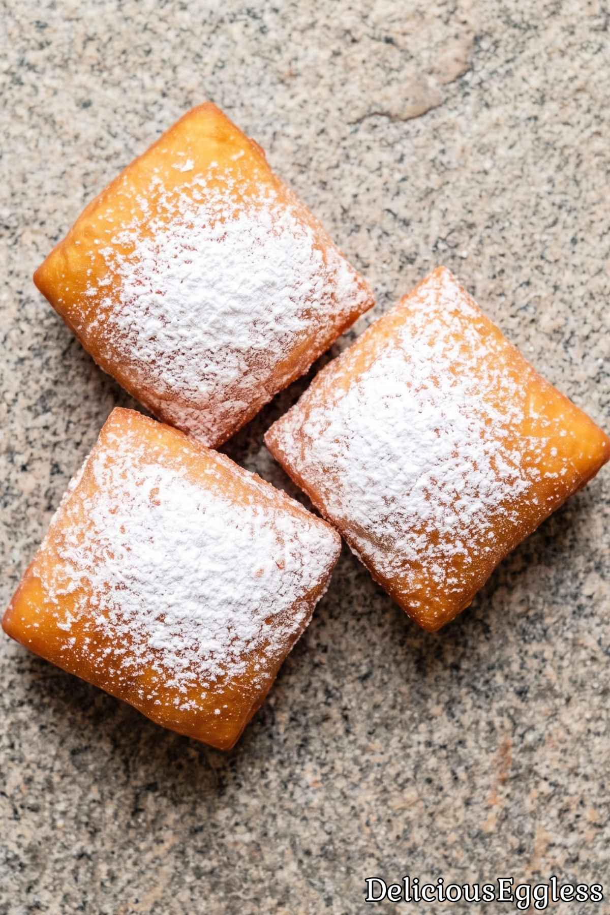 Light and airy eggless beignets