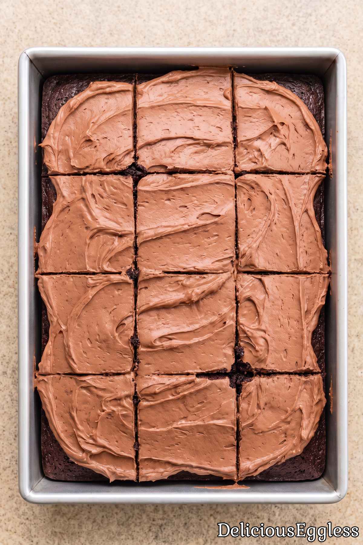 Soft and sweet eggless chocolate cake