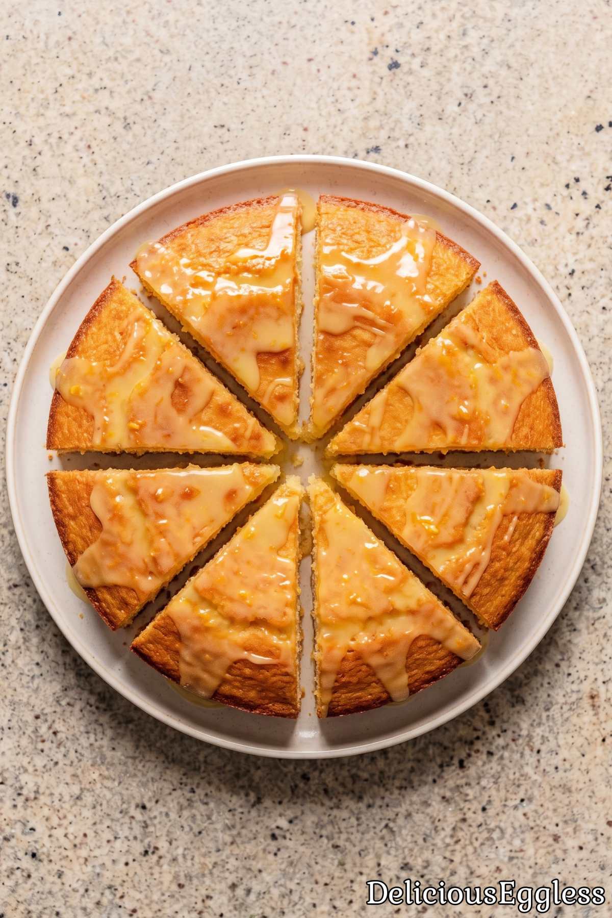 Moist eggless orange olive oil cake